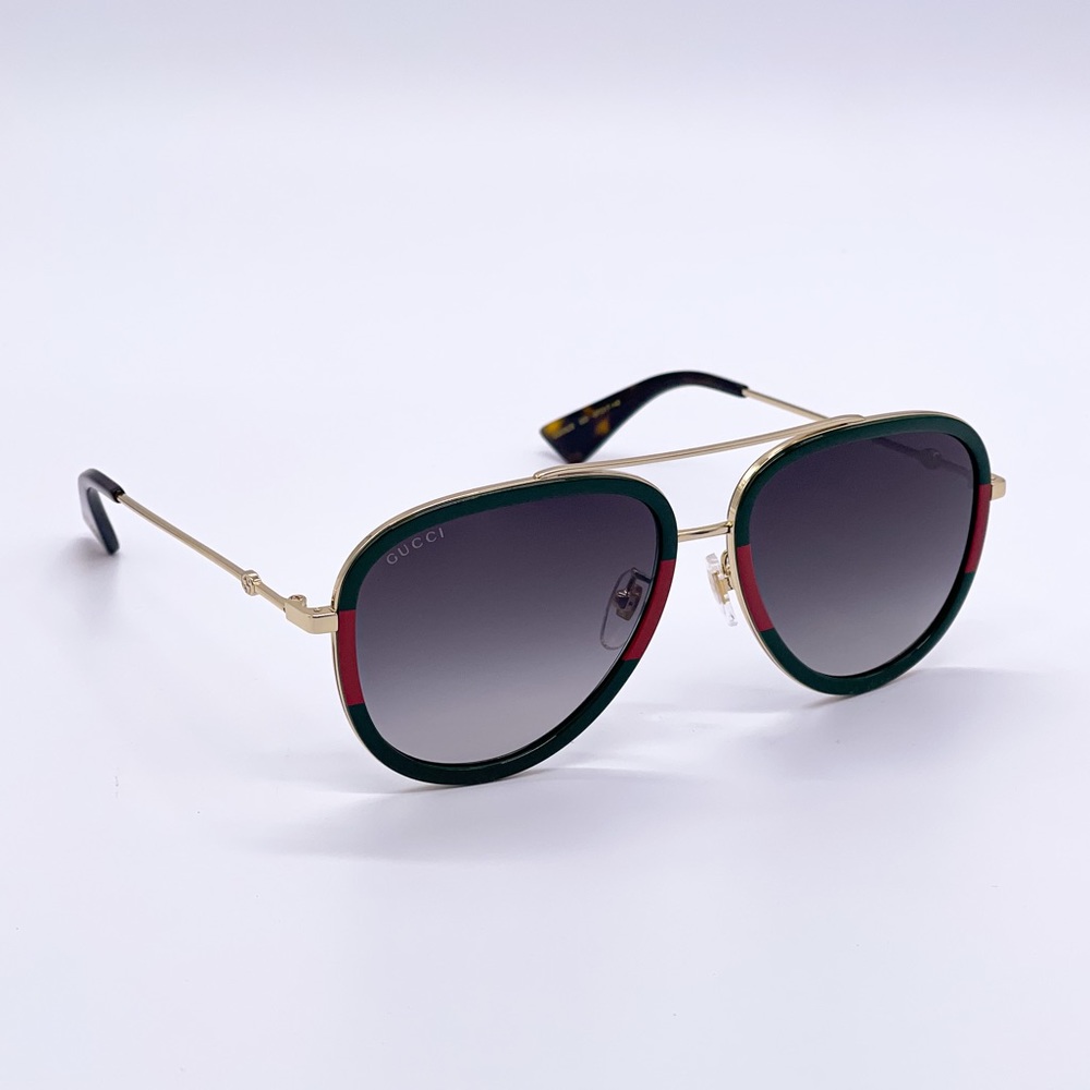 NEW GUCCI GG0062S 003 AVIATOR FRAME SUNGLASSES GUCCI - Picture 8 of 13